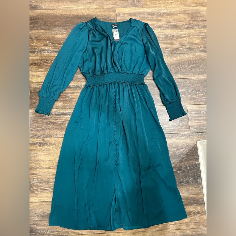 NEW WITH TAGS Beautiful City Chic Teal Long Dress Size 18